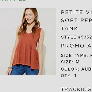 Loft peplum tank